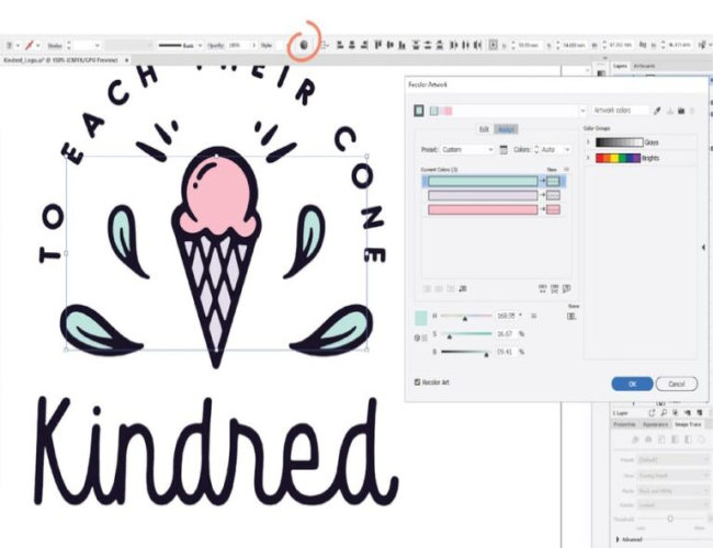 آموزش طراحی لوگو با adobe illustrator با راهنمای تصویری